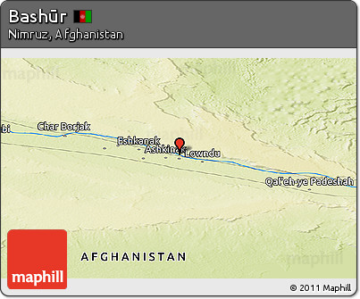Physical Panoramic Map of Bashūr