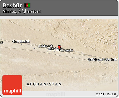 Satellite Panoramic Map of Bashūr