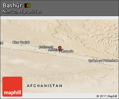 Satellite Panoramic Map of Bashūr