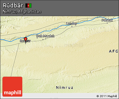 Physical 3D Map of Rūdbār