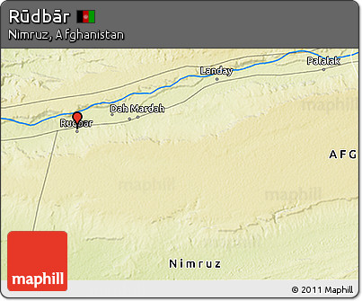 Physical 3D Map of Rūdbār
