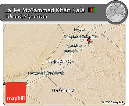 Satellite 3D Map of La`l-e Moḩammad Khān Kalā