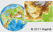 Physical Location Map of the area around 30° 13' 46" N, 65° 31' 30" E