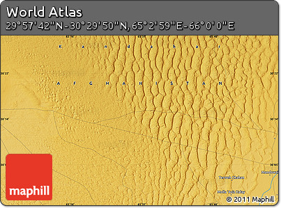 Physical Map of the Area around 30° 13' 46" N, 65° 31' 30" E