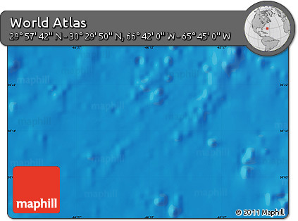 Physical Map of the Area around 30° 13' 46" N, 66° 13' 29" W