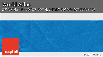 Physical Panoramic Map of the Area around 30° 13' 46" N, 71° 19' 29" W