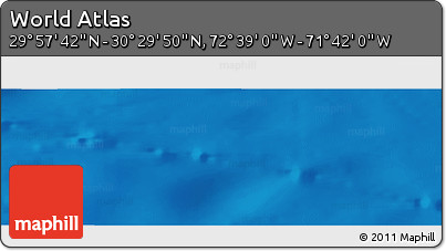 Shaded Relief Panoramic Map of the Area around 30° 13' 46" N, 72° 10' 30" W