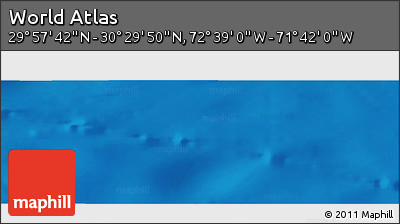 Shaded Relief Panoramic Map of the Area around 30° 13' 46" N, 72° 10' 30" W