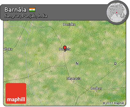 Satellite Map of Barnāla