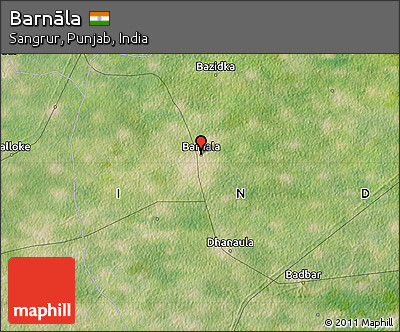 Satellite Map of Barnāla