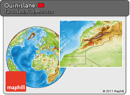 Physical Location Map of Ouinislane