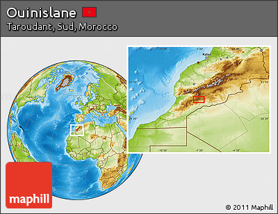 Physical Location Map of Ouinislane
