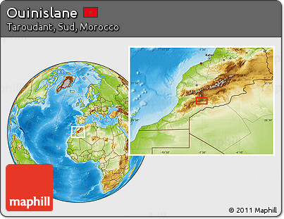 Physical Location Map of Ouinislane