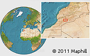 Satellite Location Map of Ouinislane