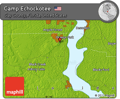 Physical Map of Camp Echockotee