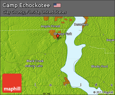 Physical Map of Camp Echockotee