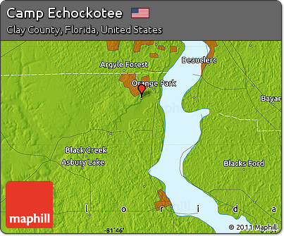 Physical Map of Camp Echockotee