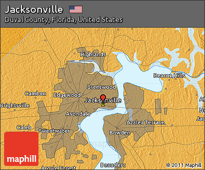 Political Map of Jacksonville