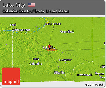 Physical Panoramic Map of Lake City
