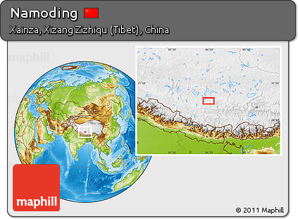 Physical Location Map of Namoding