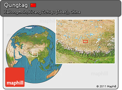 Satellite Location Map of Qungtag