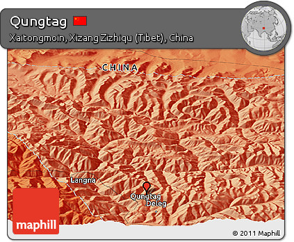 Political Panoramic Map of Qungtag