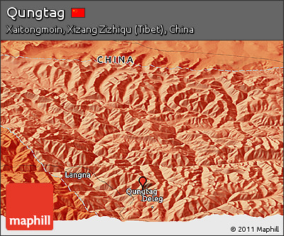 Political Panoramic Map of Qungtag