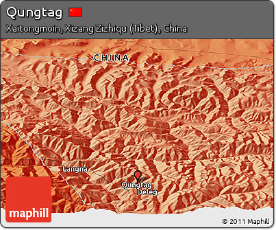 Political Panoramic Map of Qungtag
