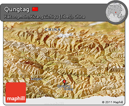 Satellite Panoramic Map of Qungtag