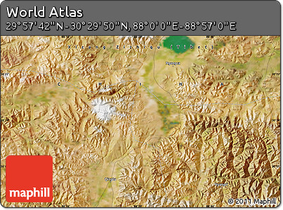Satellite Map of the Area around 30° 13' 46" N, 88° 28' 29" E