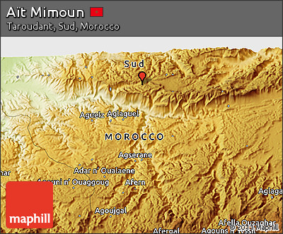 Physical 3D Map of Aït Mimoun