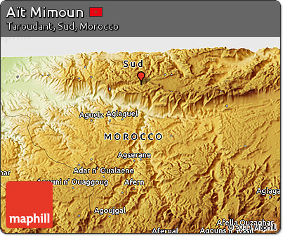 Physical 3D Map of Aït Mimoun