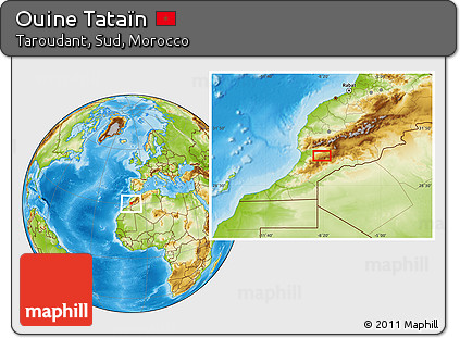 Physical Location Map of Ouine Tataïn