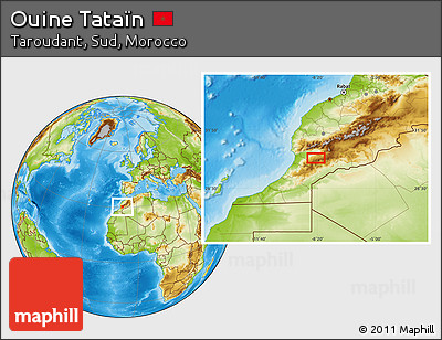 Physical Location Map of Ouine Tataïn