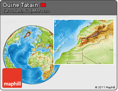 Physical Location Map of Ouine Tataïn
