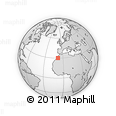 Outline Map of Aït Bouziane, rectangular outline