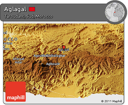 Physical Panoramic Map of Aglagal