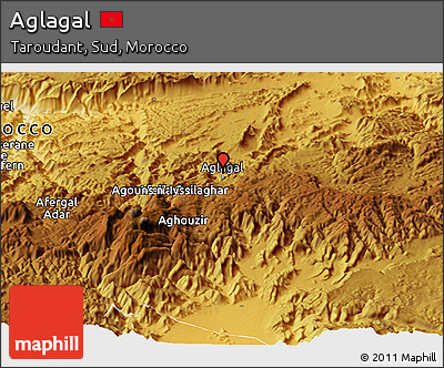 Physical Panoramic Map of Aglagal