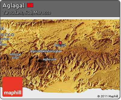 Physical Panoramic Map of Aglagal
