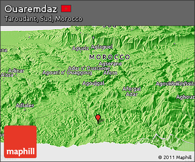 Political Panoramic Map of Ouaremdaz