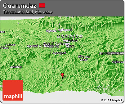 Political Panoramic Map of Ouaremdaz