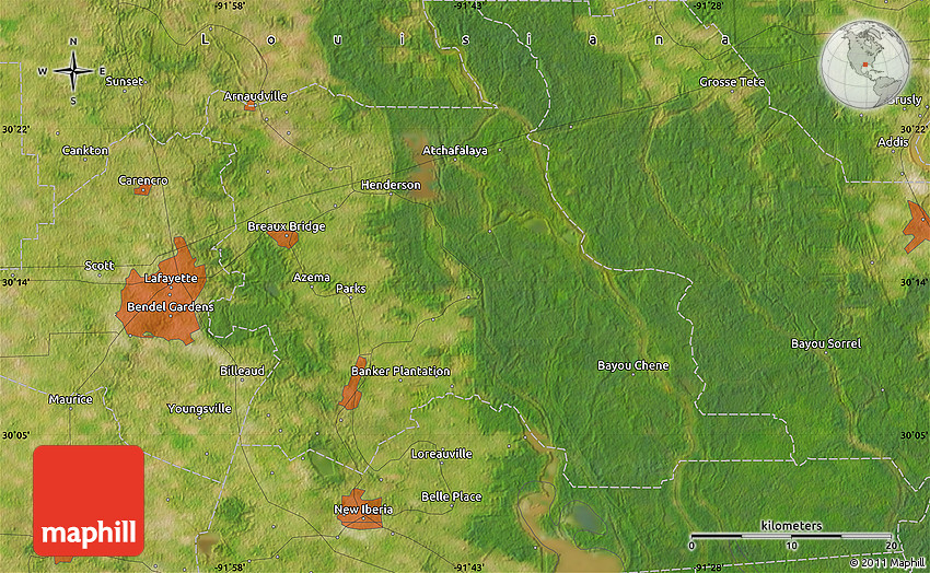Satellite Map of Delacroix
