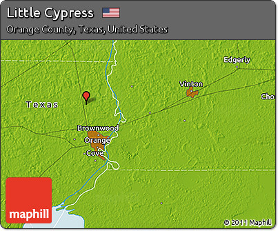 Physical 3D Map of Little Cypress