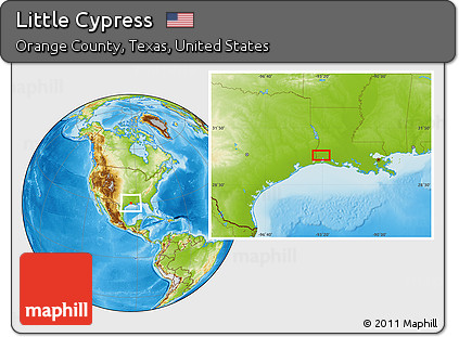 Physical Location Map of Little Cypress