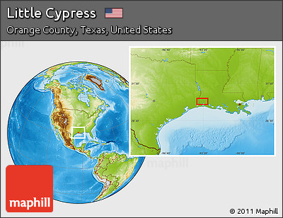 Physical Location Map of Little Cypress