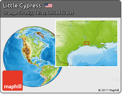 Physical Location Map of Little Cypress