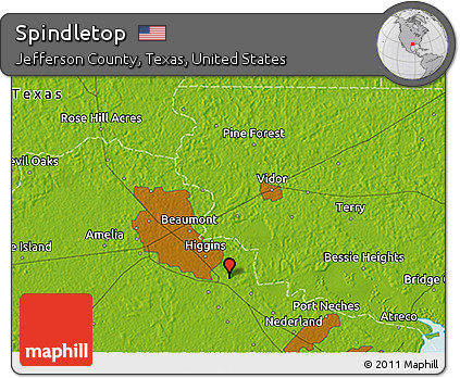 Physical 3D Map of Spindletop