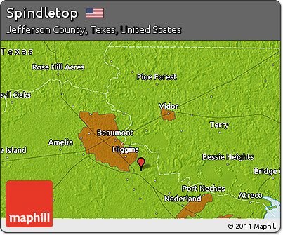 Physical 3D Map of Spindletop
