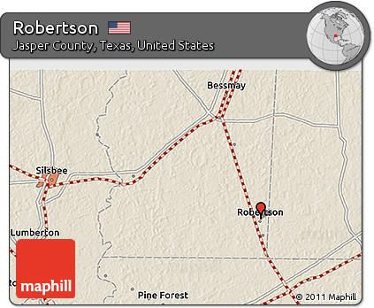 Shaded Relief 3D Map of Robertson