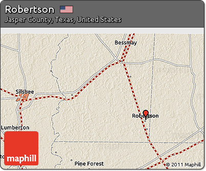 Shaded Relief 3D Map of Robertson